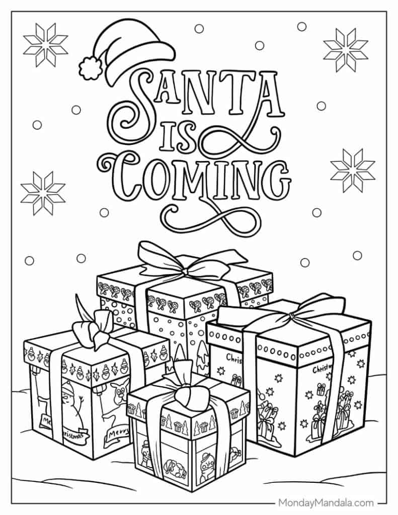 free printable christmas coloring pages