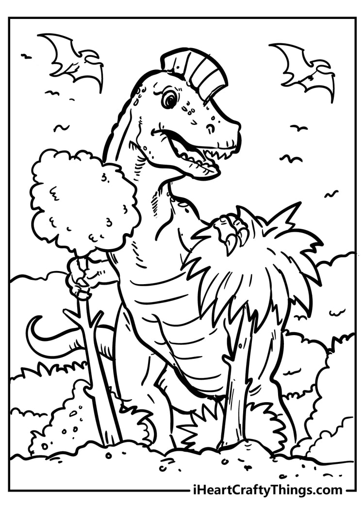 100 Dinosaur Coloring Pages 100 Free Printables