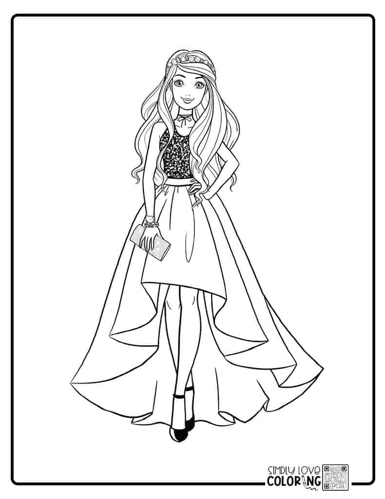 free printable barbie coloring pages