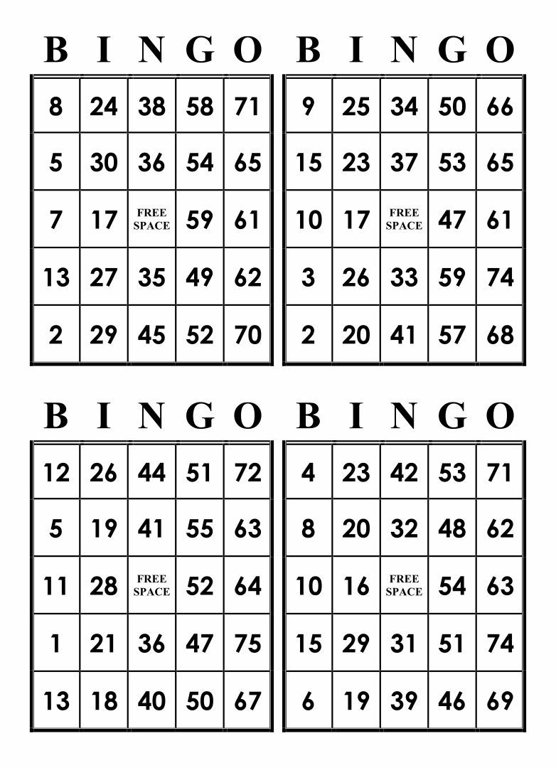 printable free bingo cards