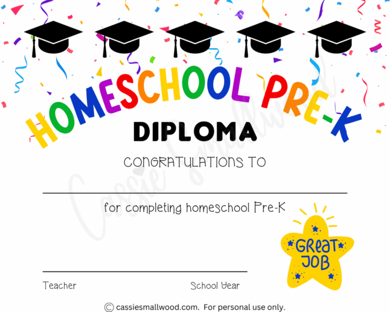 20 Preschool And Kindergarten Graduation Certificates FREE PRINTABLE Cassie Smallwood