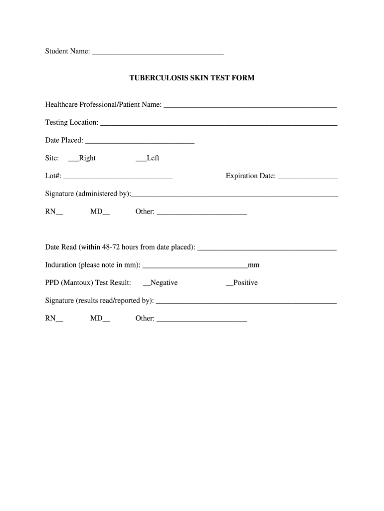 2016 2025 Bristol Community College Tuberculosis Skin Test Form Fill Online Printable Fillable Blank PdfFiller 2016 2025 Bristol Community College Tuberculosis Skin Test Form Fill Online Printable Fillable Blank PdfFiller