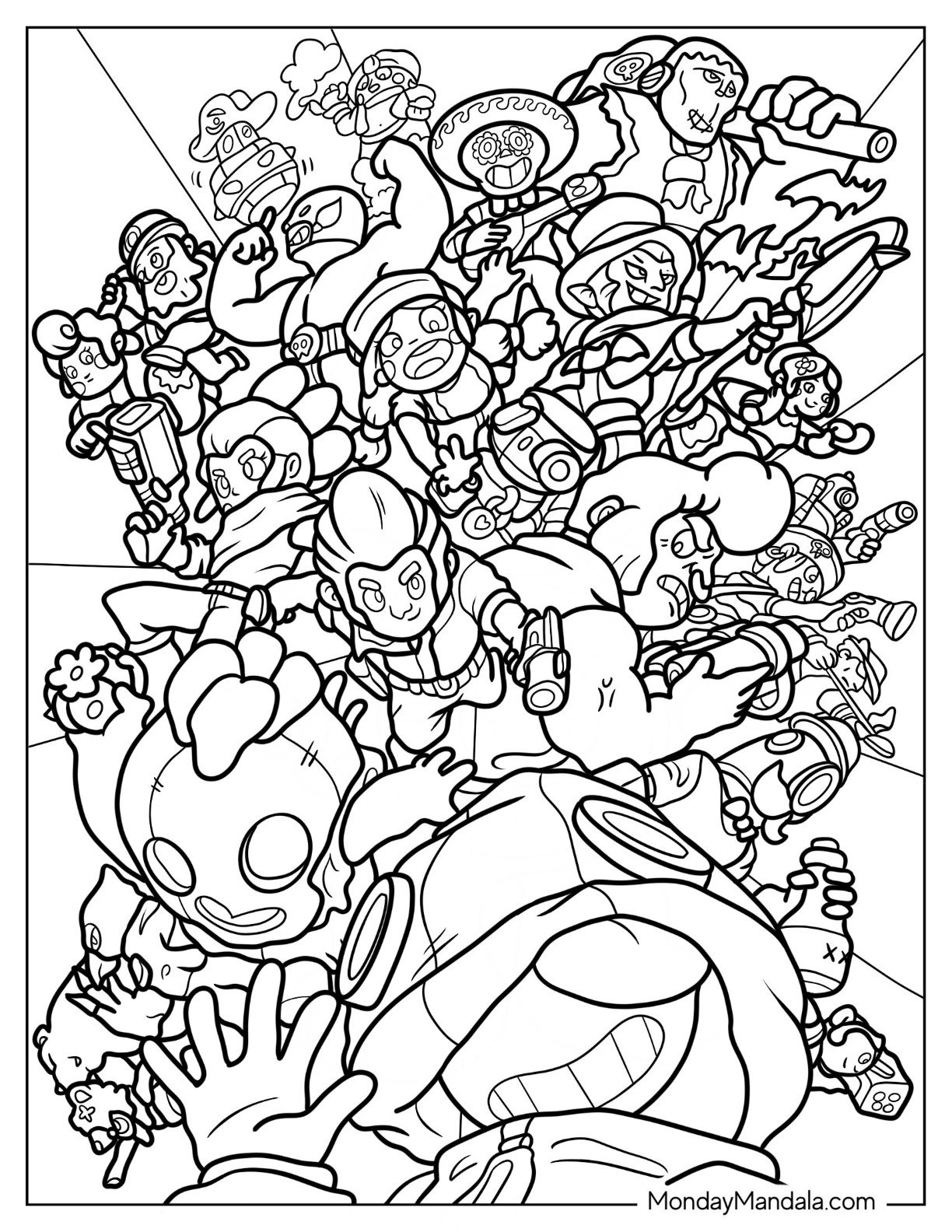 25 Brawl Stars Coloring Pages Free PDF Printables