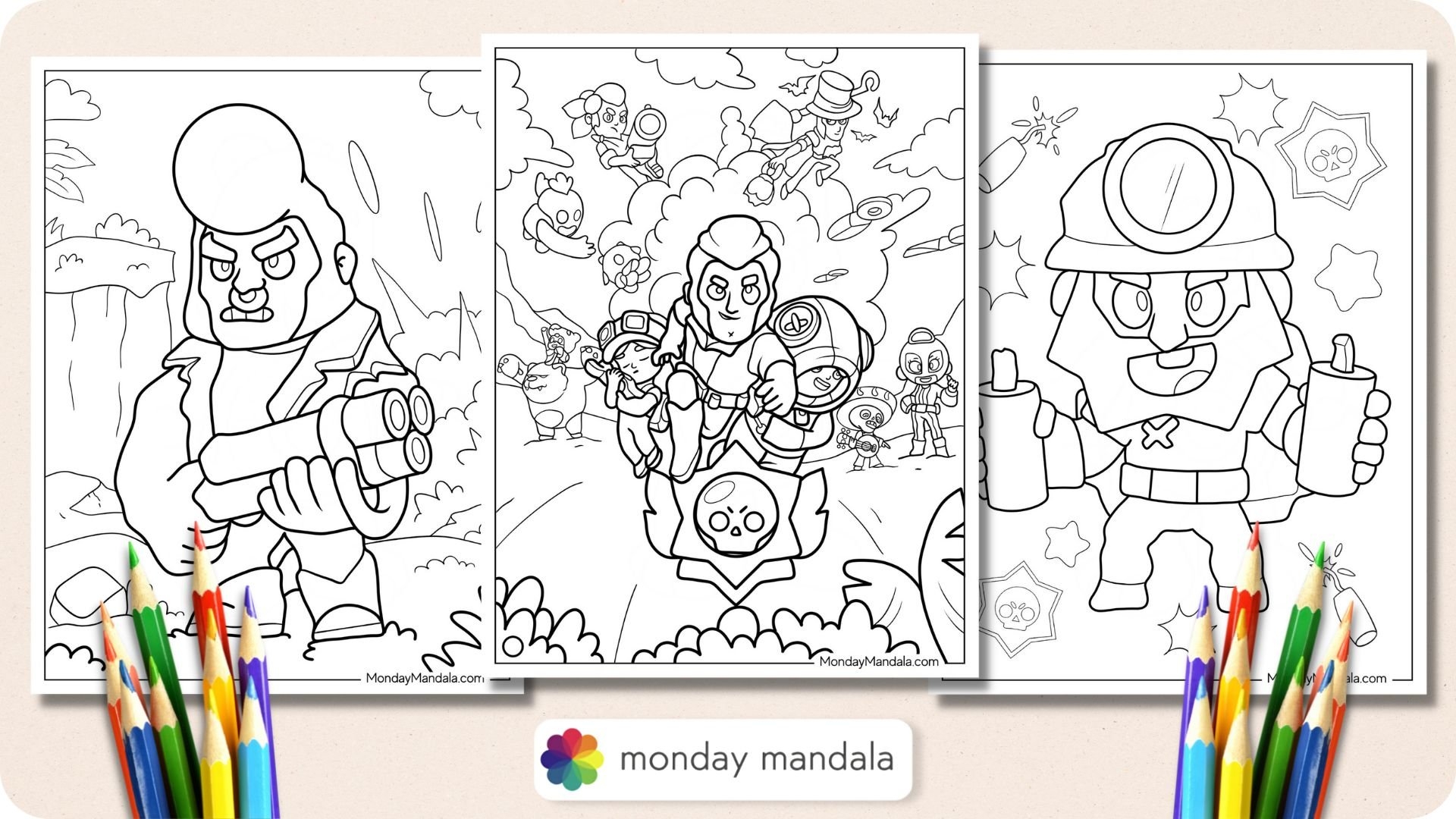 brawl stars printable free coloring