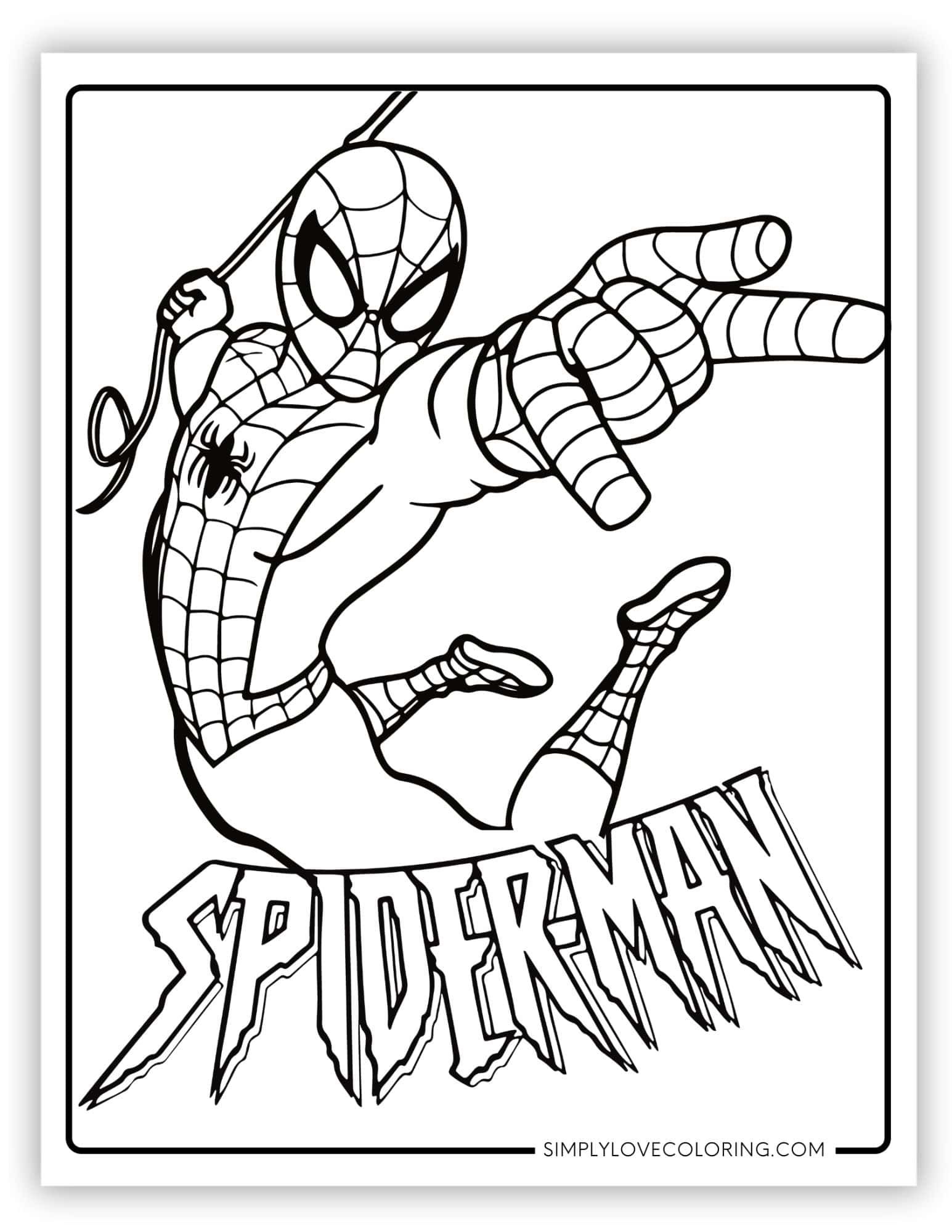 free printable coloring pages of spiderman