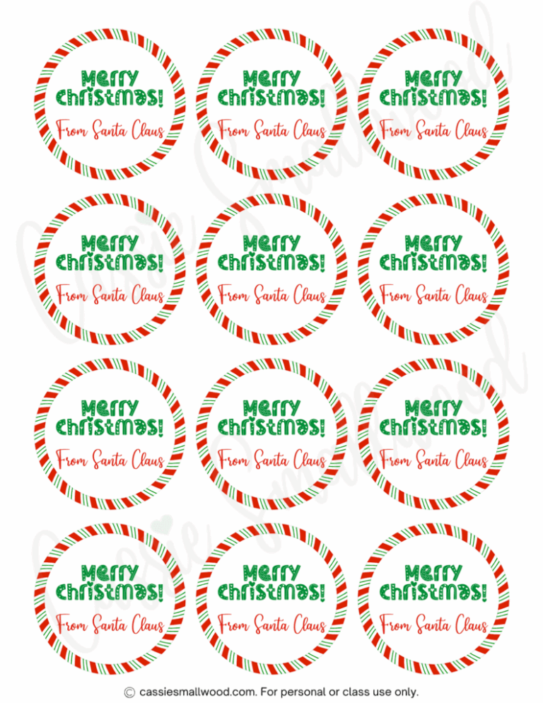 400 CUTEST Printable Christmas Tags Free PDF Cassie Smallwood