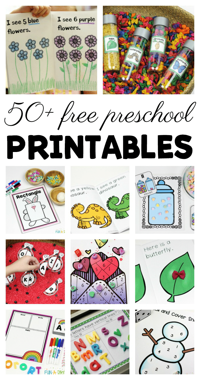 free printable activities for preschoolers