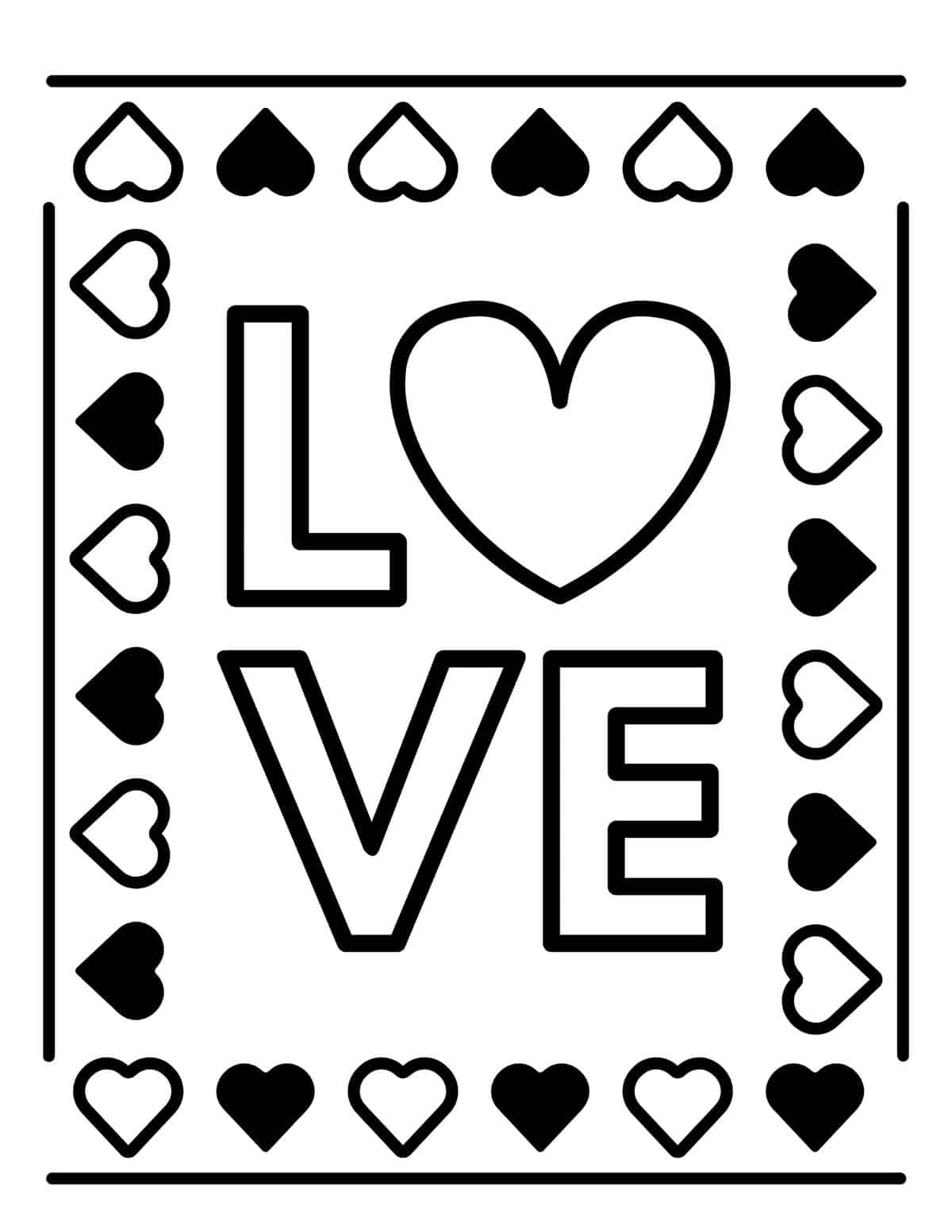 free printable valentines coloring pages