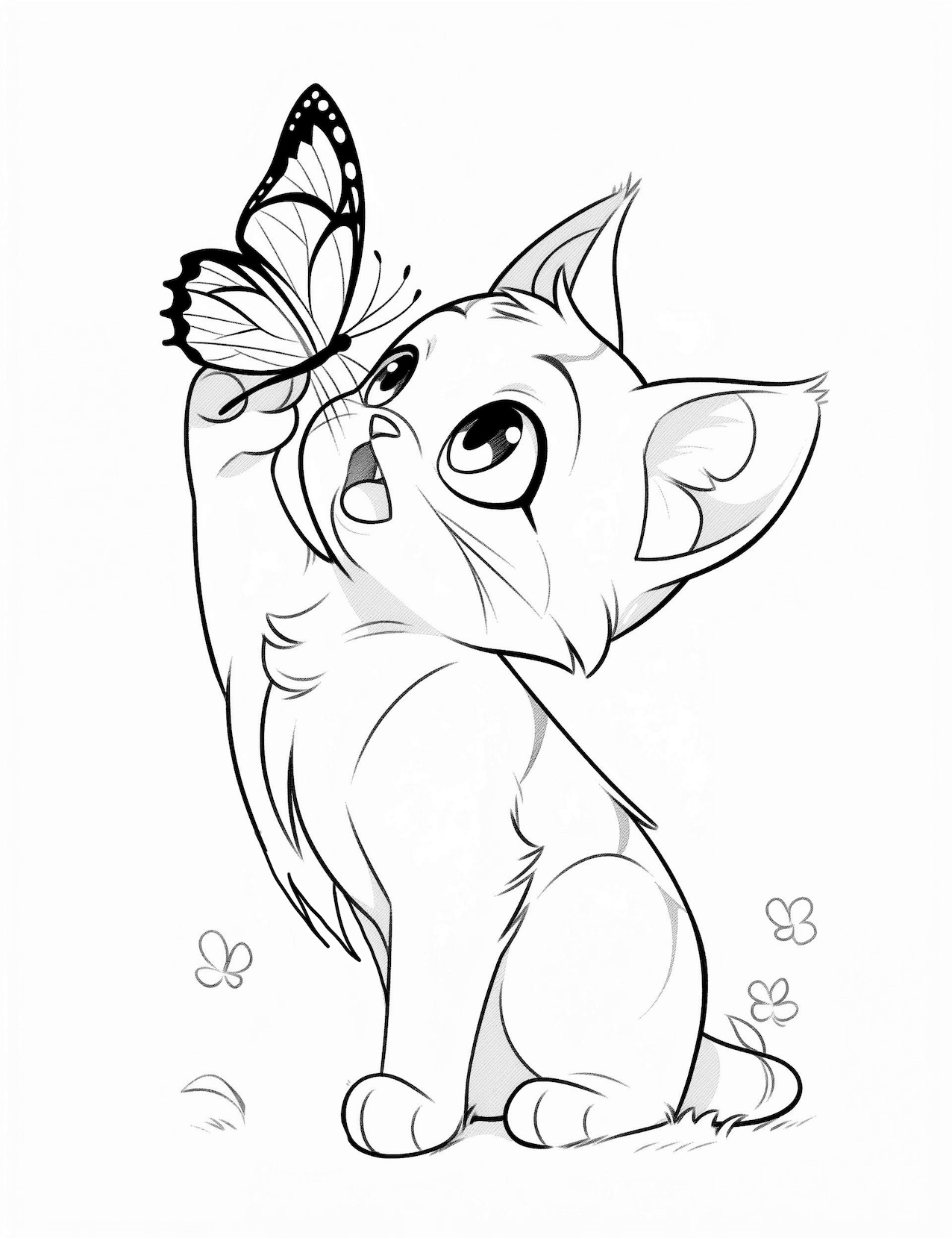 cat coloring pages free printable