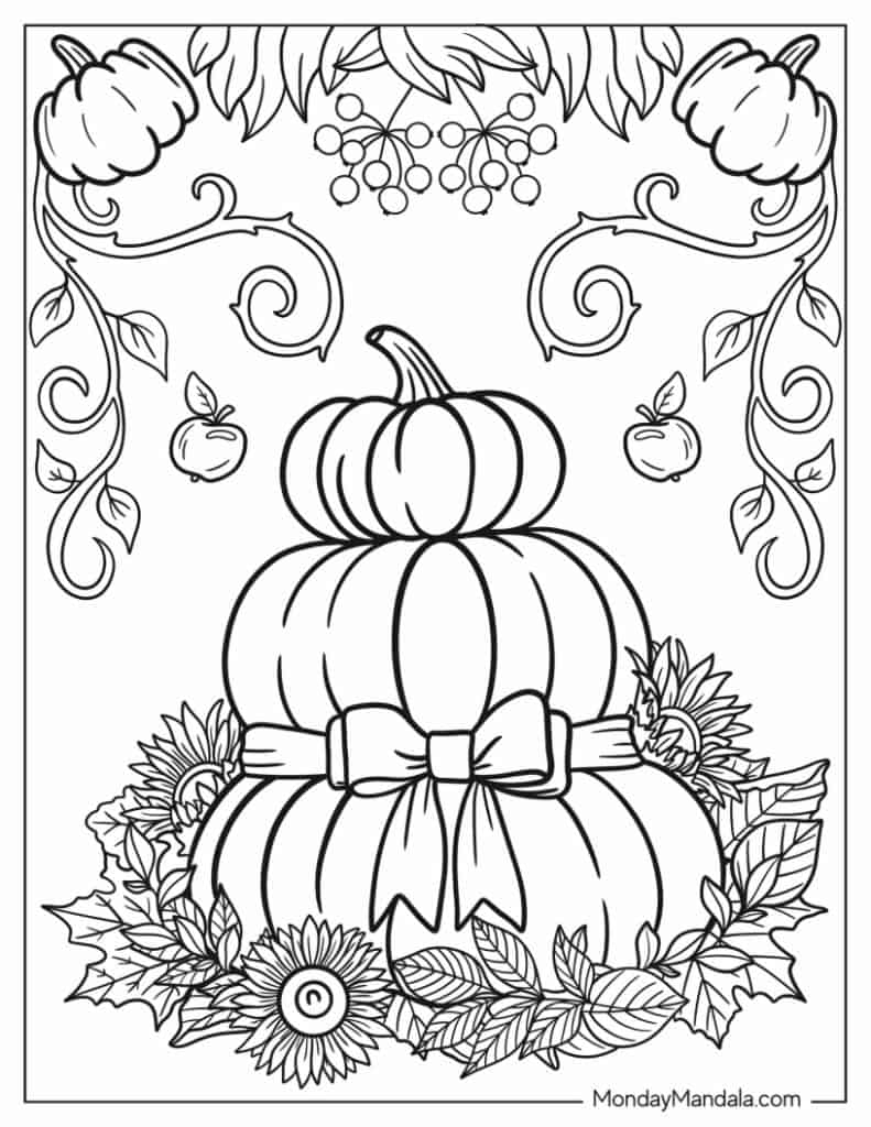 68 Autumn Fall Coloring Pages Free PDF Printables Worksheets Library