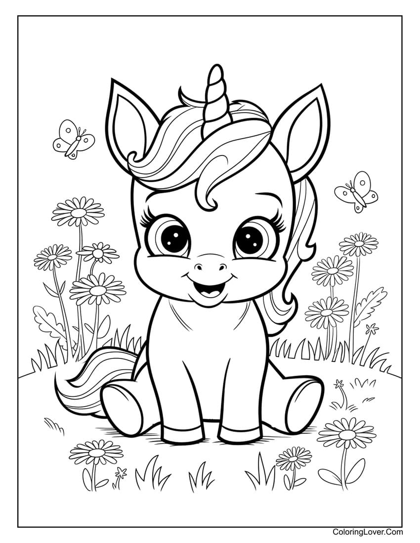 free printable colouring pages unicorns