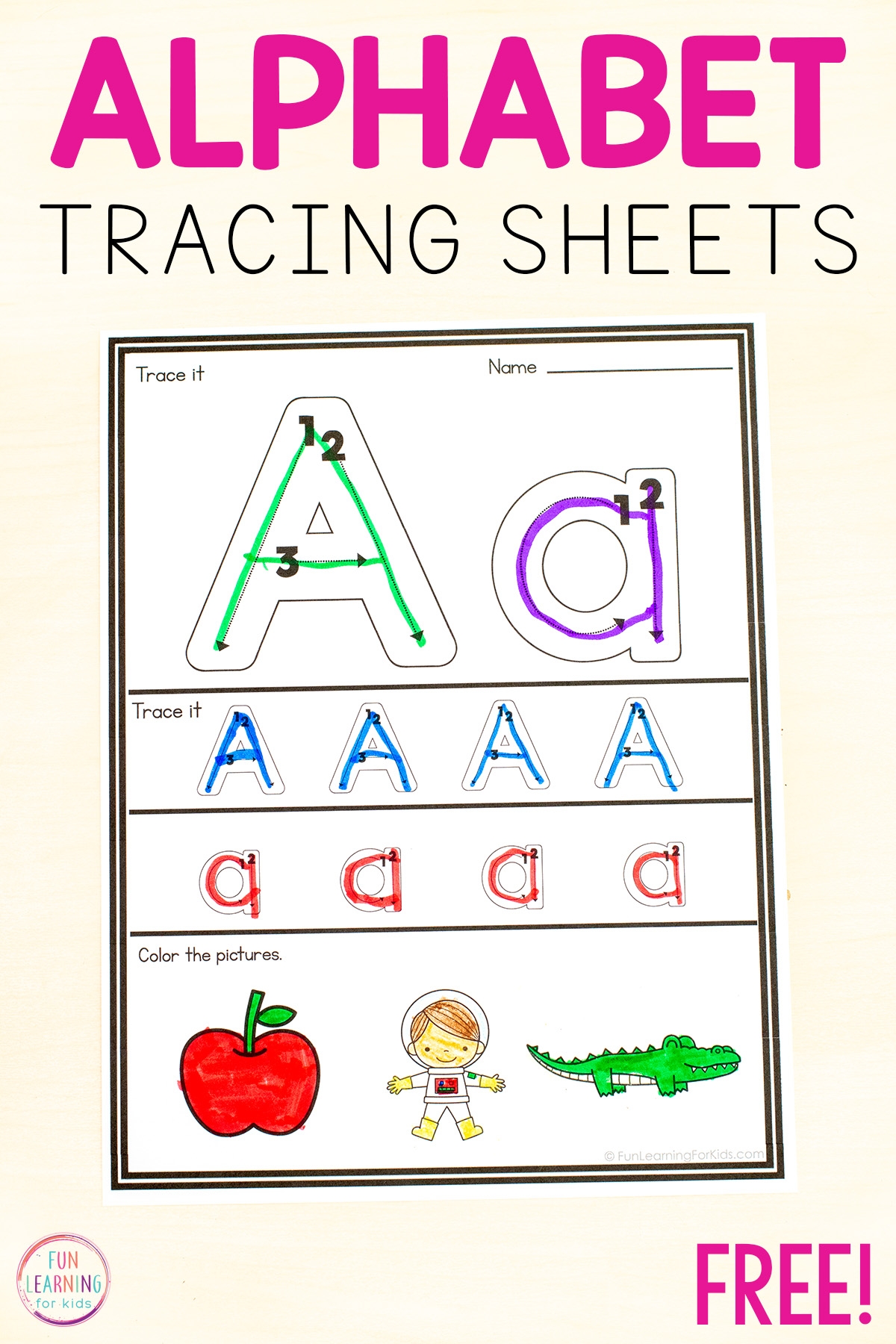 preschool letter tracing printables