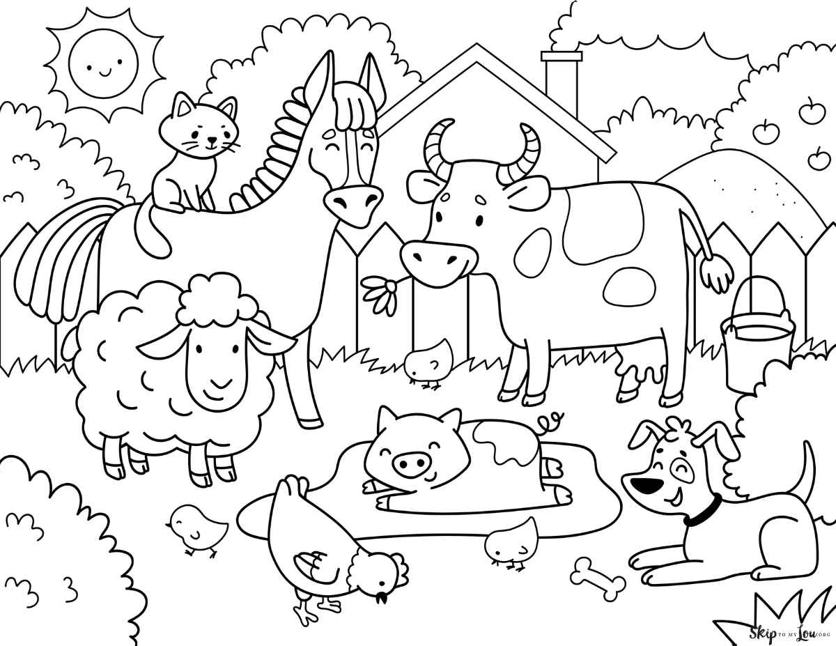 Animal Coloring Pages Free PDF Printables 