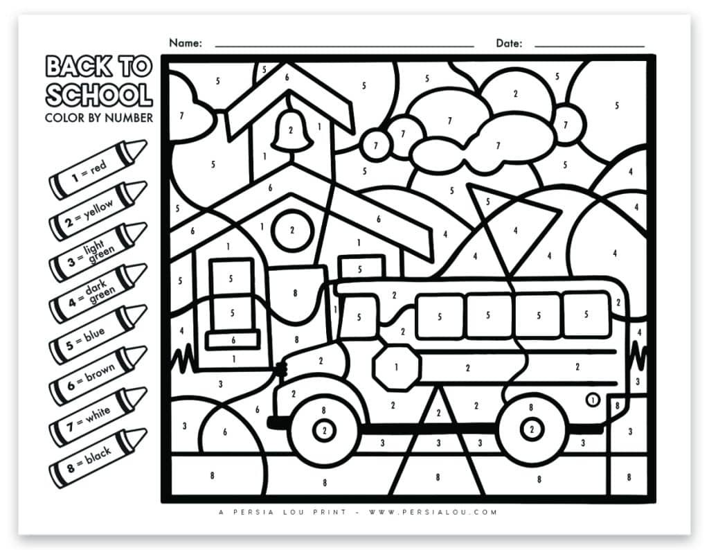 color by number printable free
