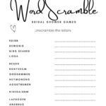Bridal Shower Games Printable Wedding Word Scramble Printable Printable Minimalist Bridal Shower Puzzle Instant Download Etsy