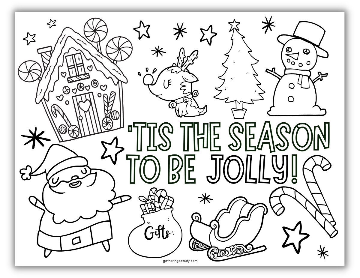 printable christmas coloring pages free