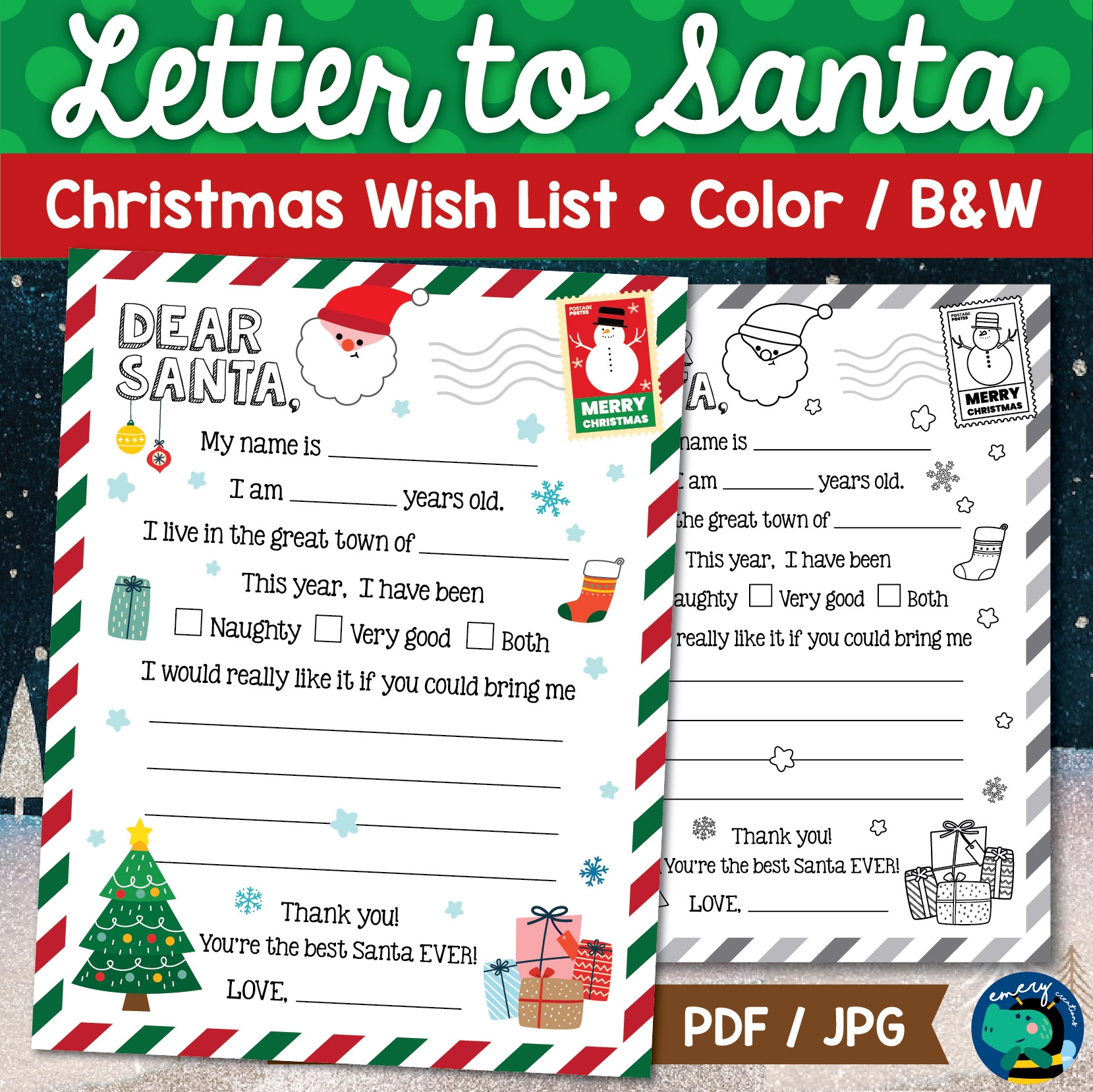 Christmas Wish List Letter To Santa Claus Christmas Printable For Kids Made By Teachers Christmas Wish List Letter To Santa Claus Christmas Printable For Kids Made By Teachers