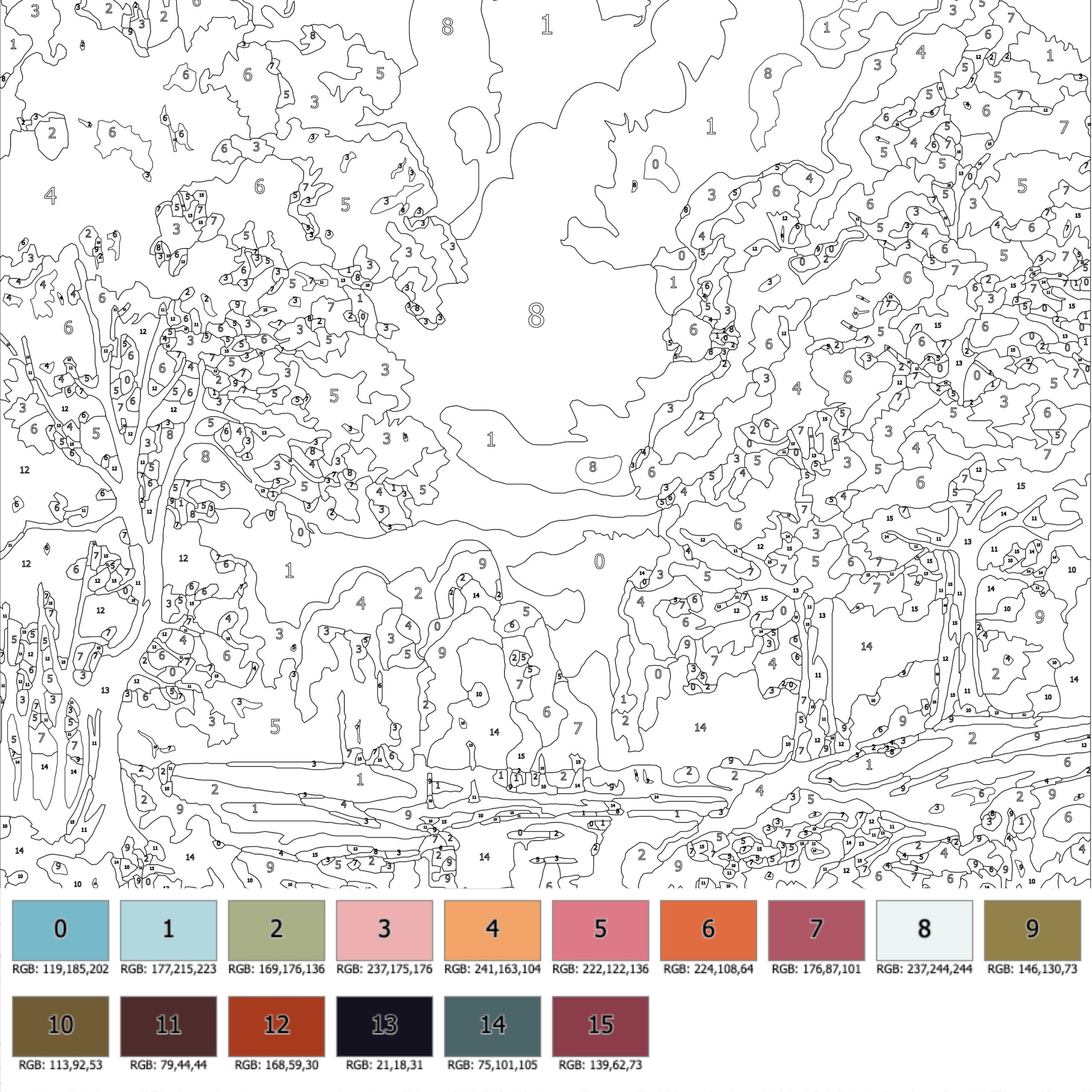 free printable color by number for adults