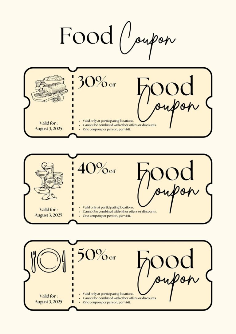 Customize 404 Food Coupon Templates Online Canva