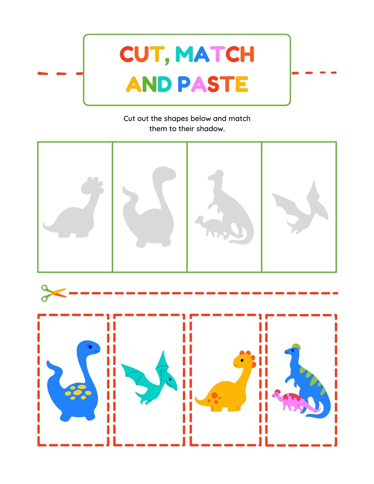 preschool cut and paste printables