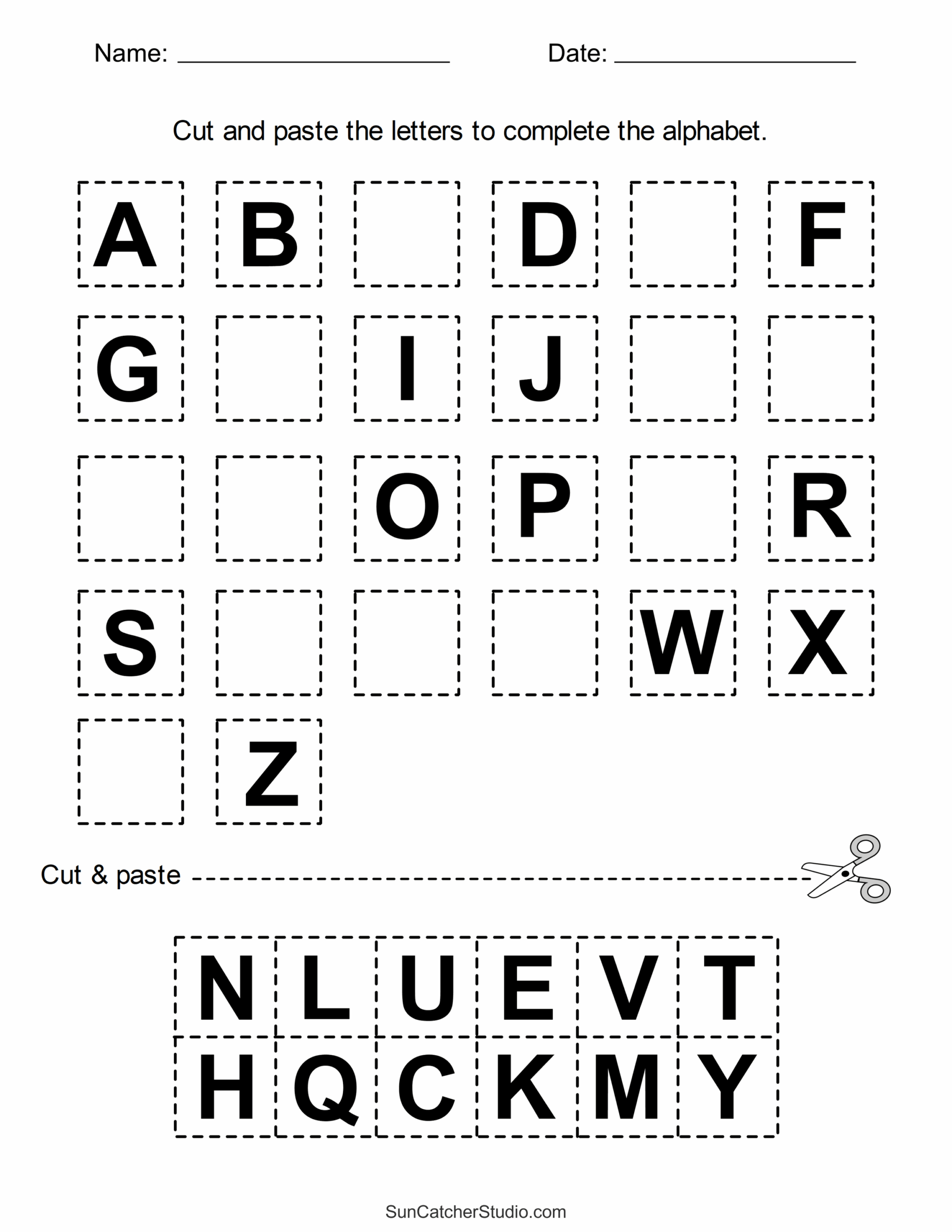 preschool activity sheets printable