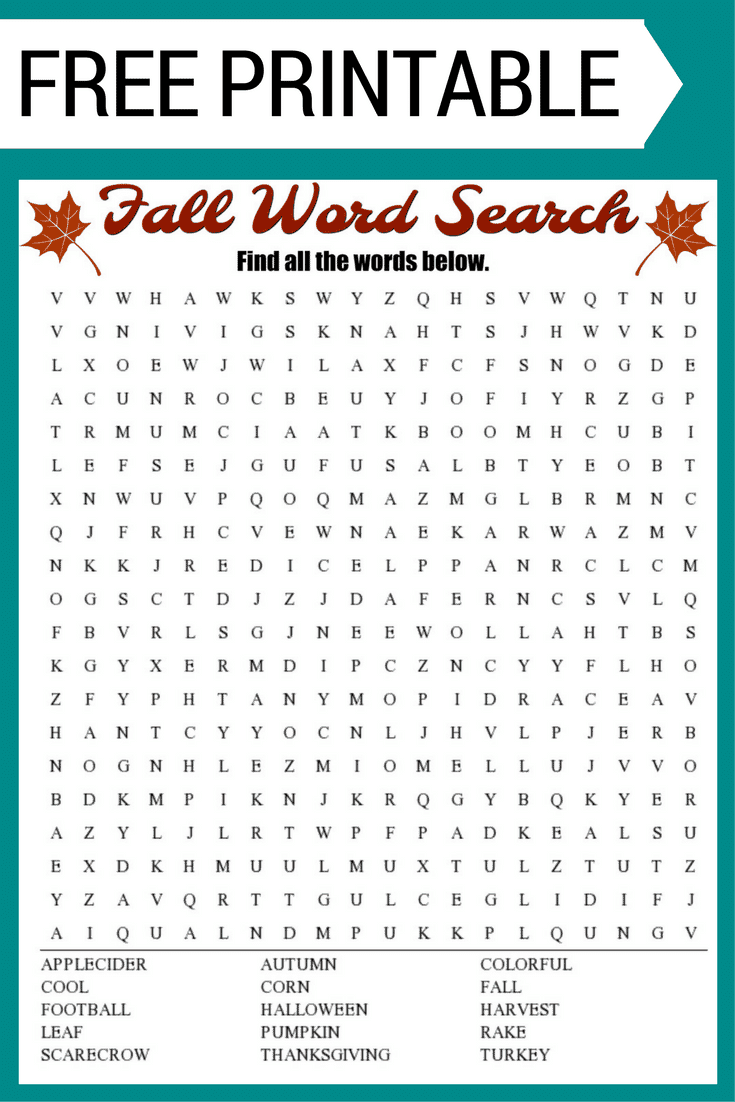 word searches free printable