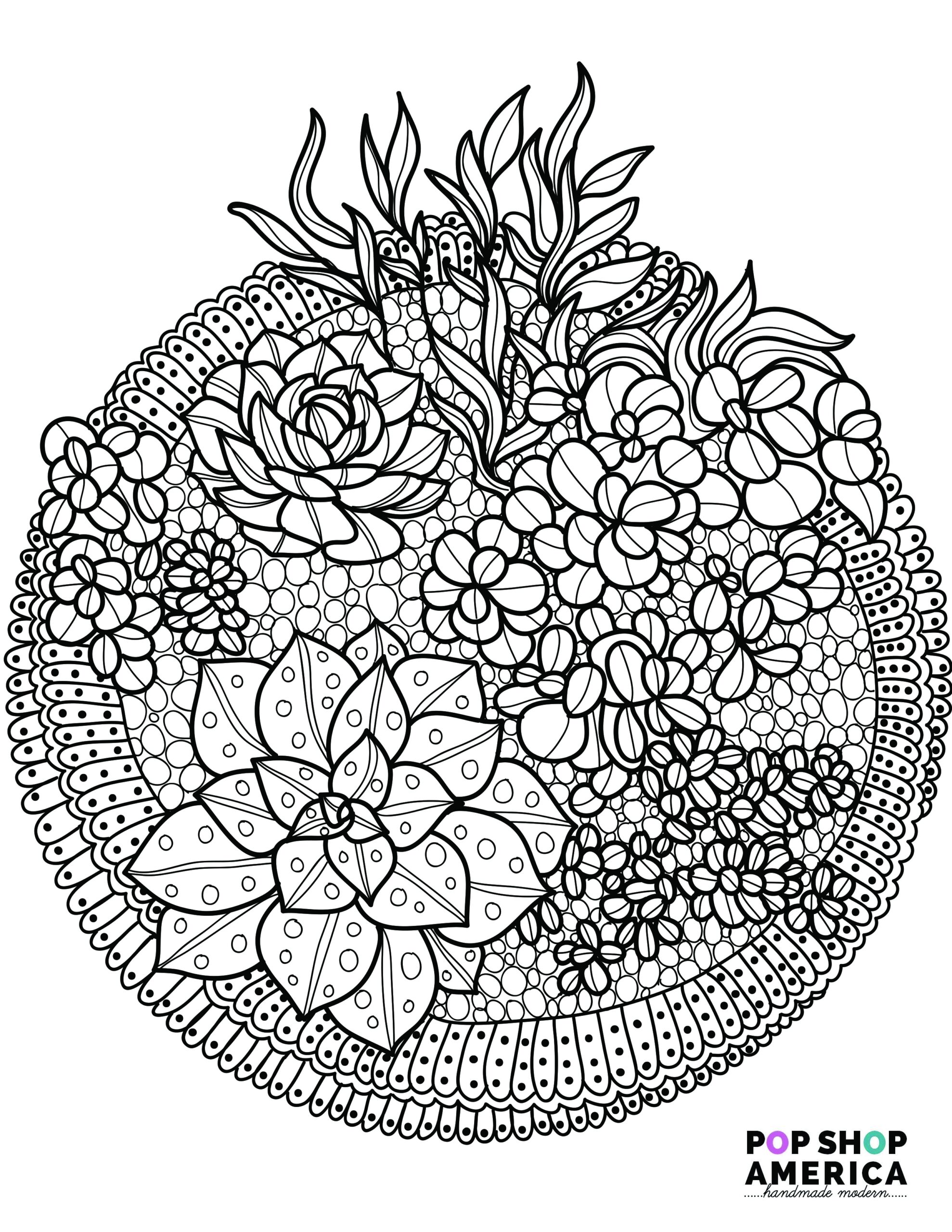 Free Adult Coloring Book Pages With Succulent Terrariums Free Adult Coloring Book Pages With Succulent Terrariums