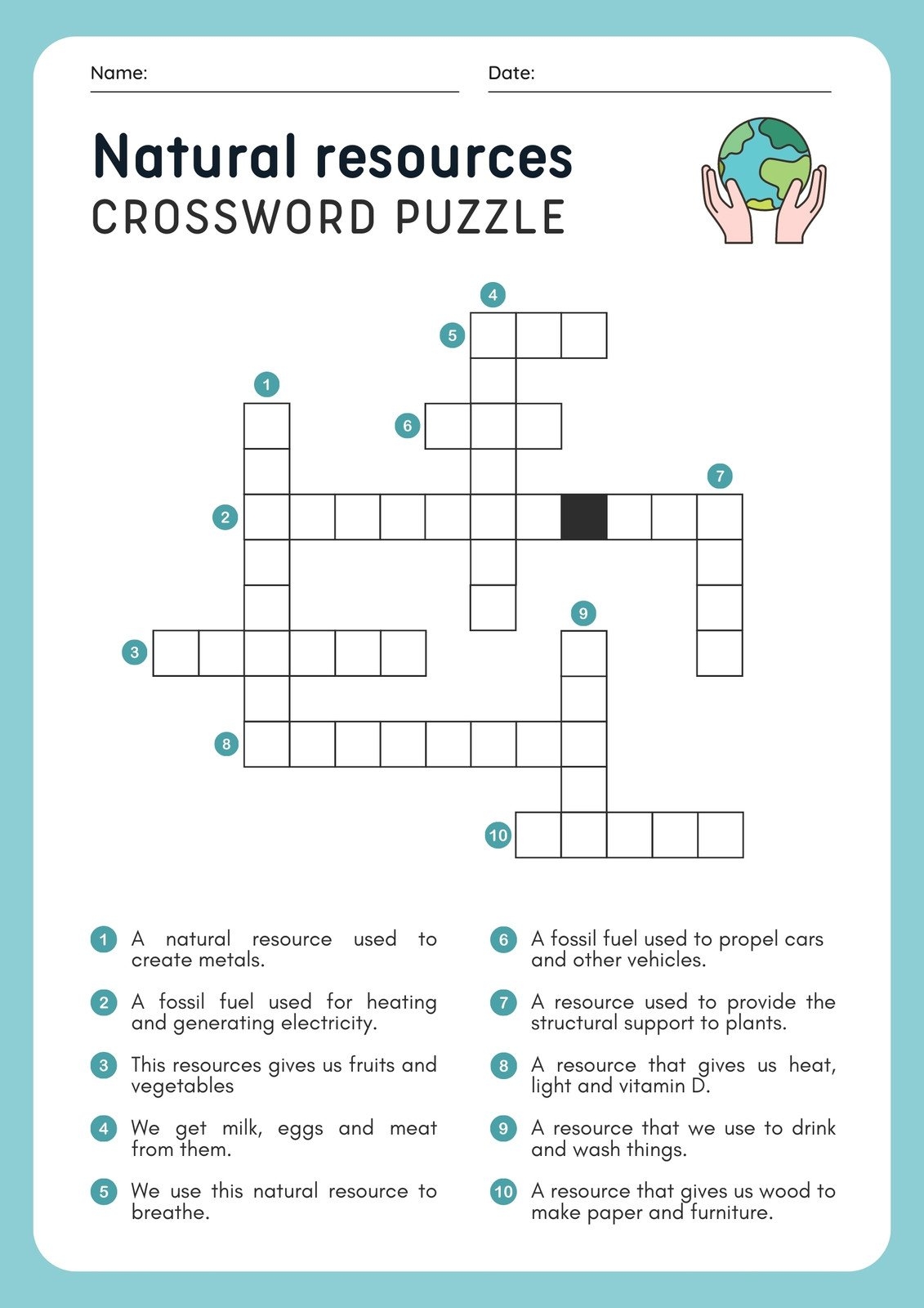 create a crossword puzzle free printable