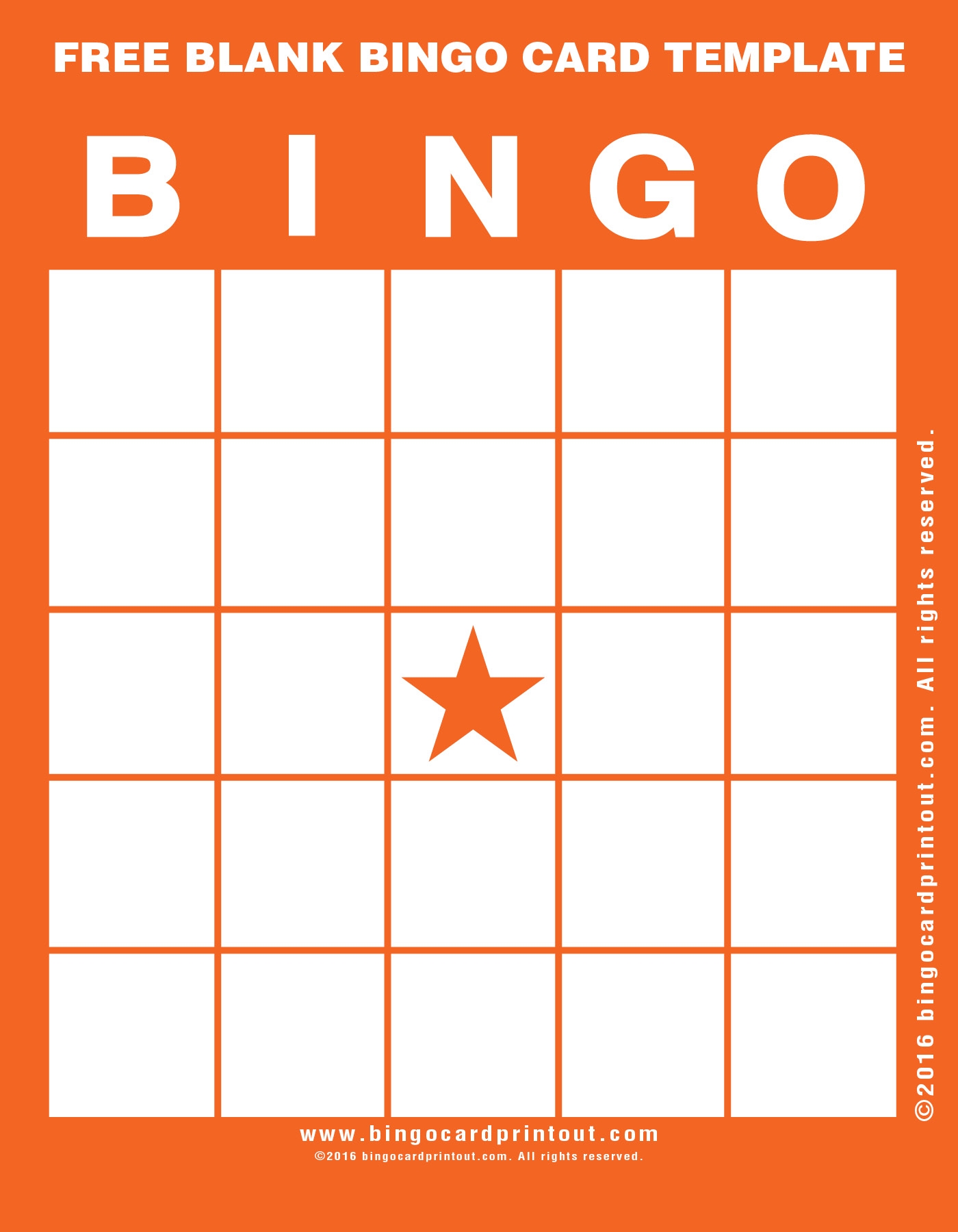 free blank bingo cards printable