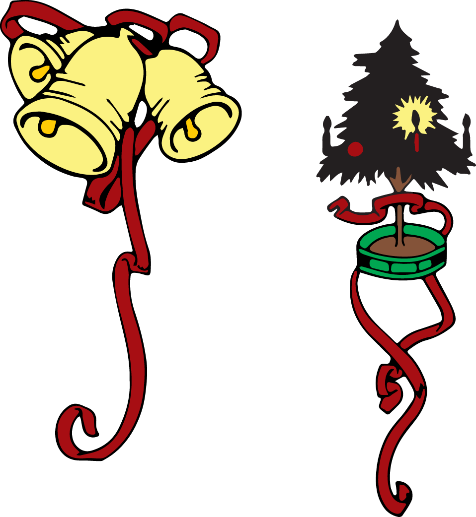 Free Christmas Clipart Bell And Tree With Ribbons Free Christmas Clipart Bell And Tree With Ribbons