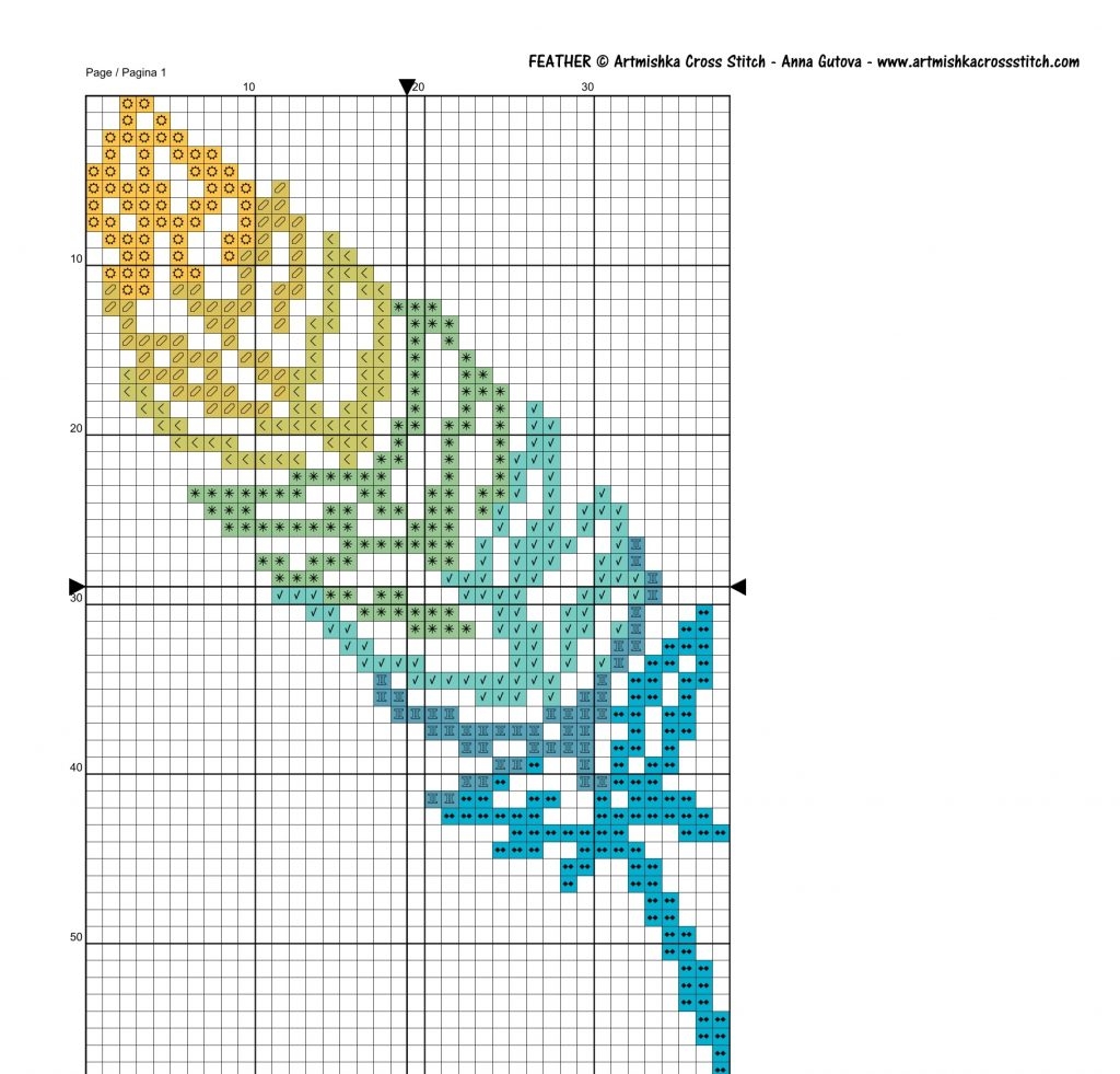 Free Cross Stitch Pattern Feather Artmishka Cross Stitch