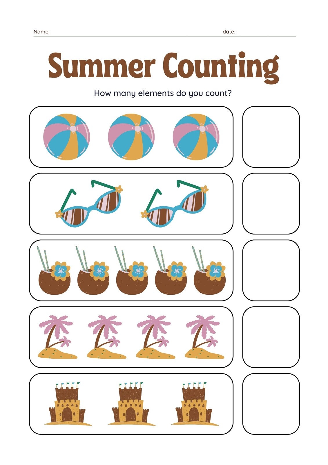 free preschool learning printables