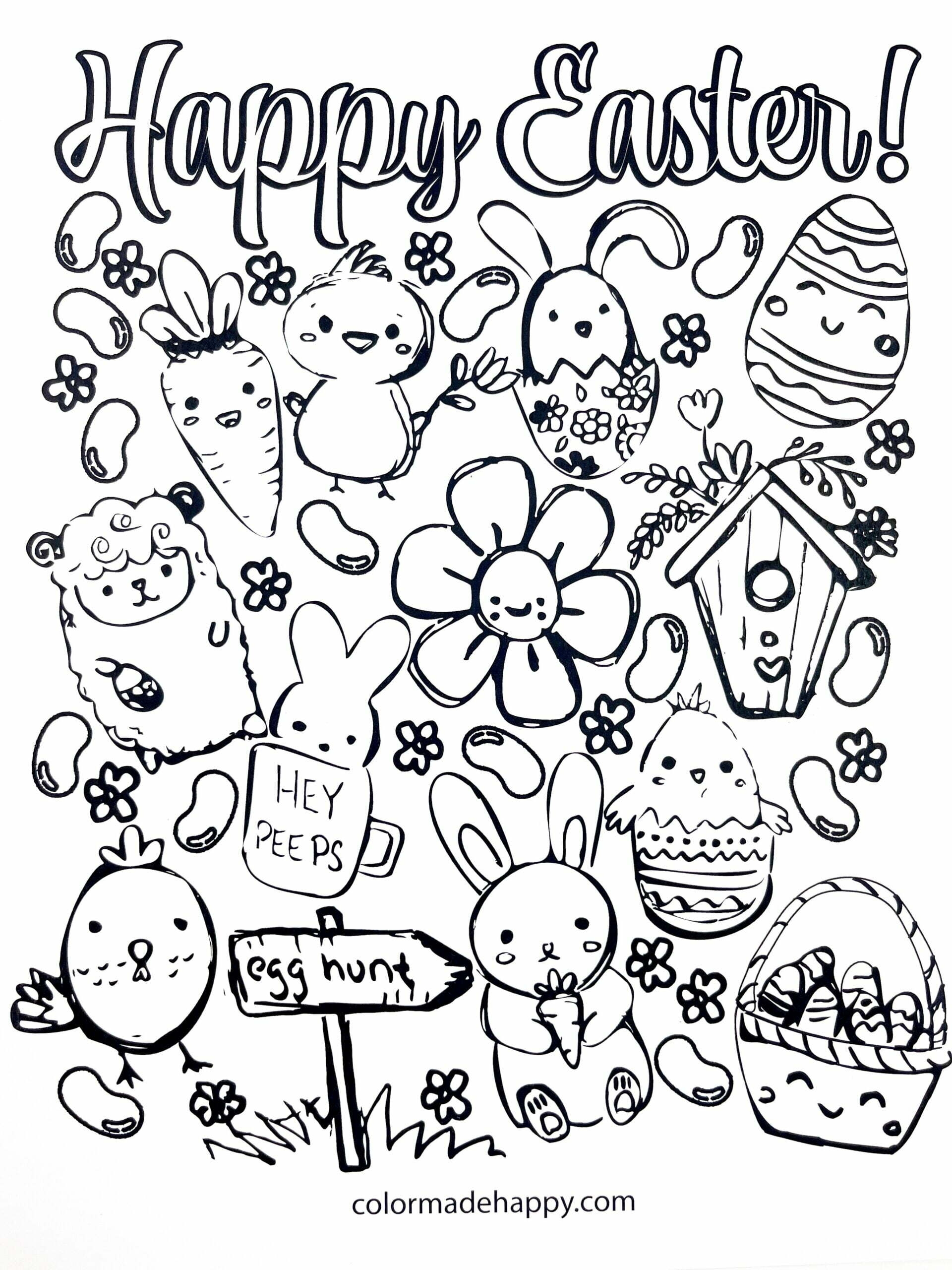 easter coloring pages free printable