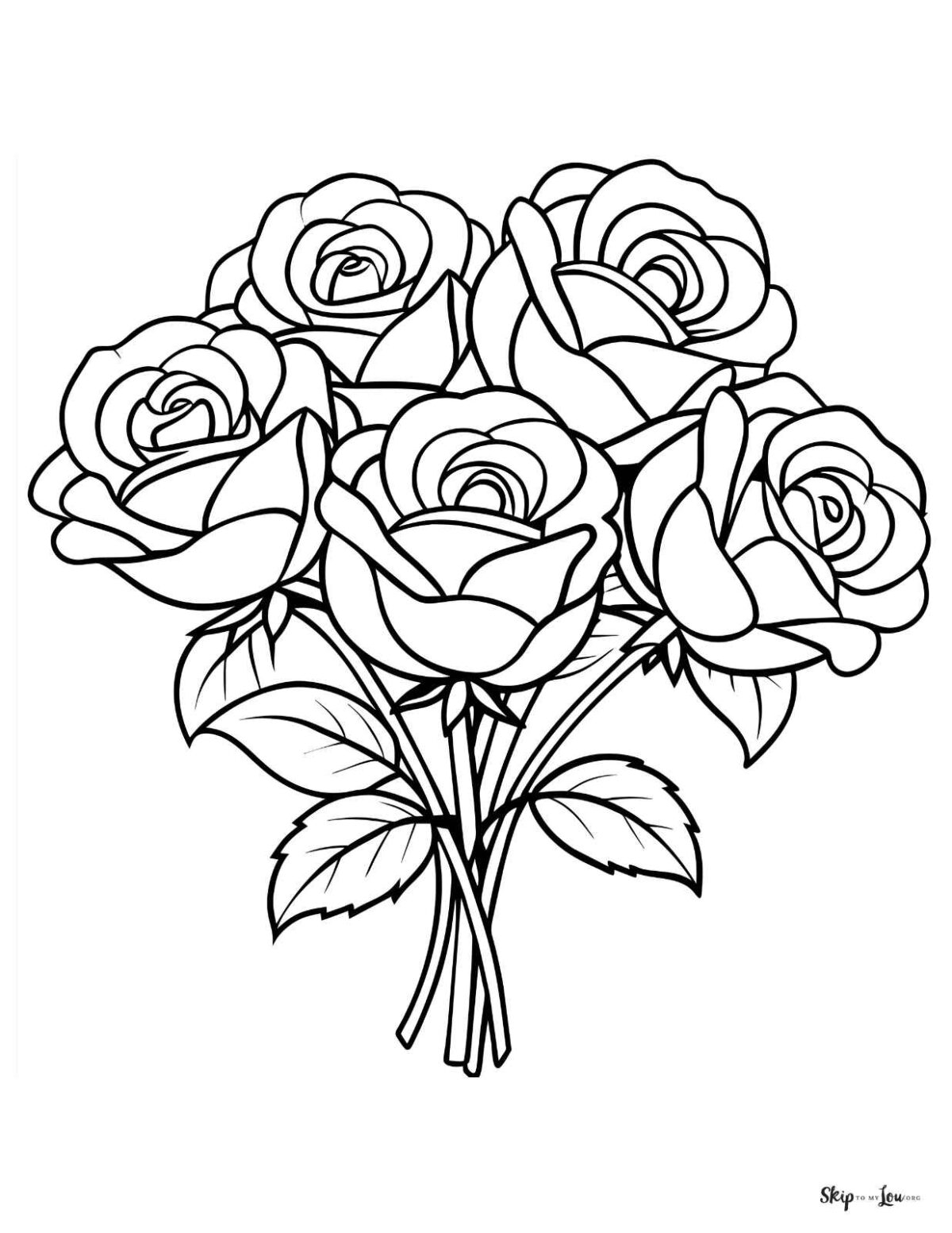 free printable flower coloring pages