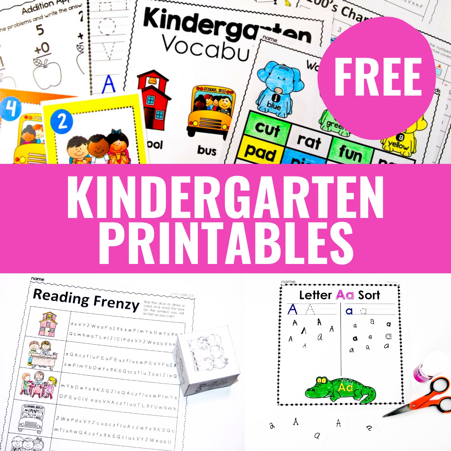 free printable activities for kindergarten
