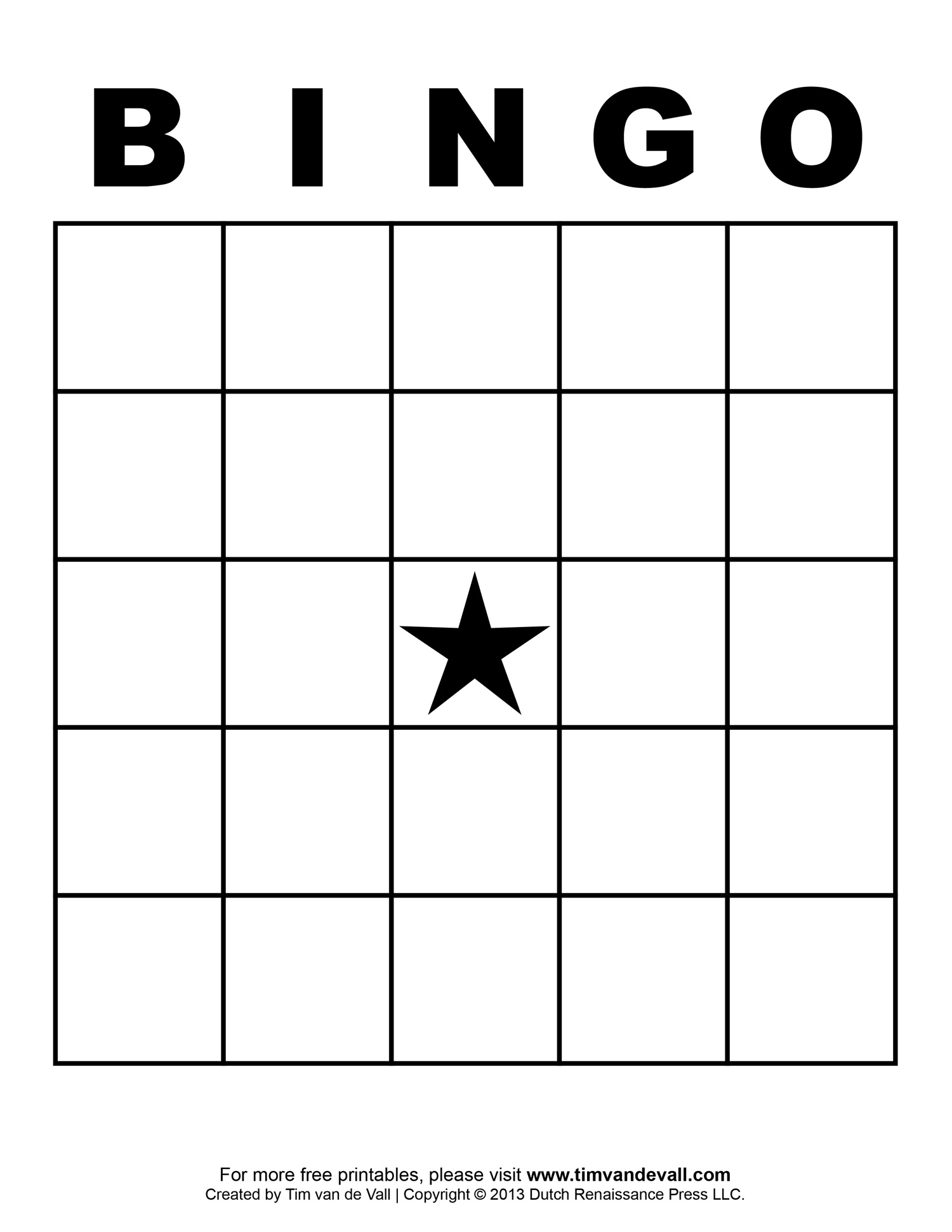 printable bingo cards for free