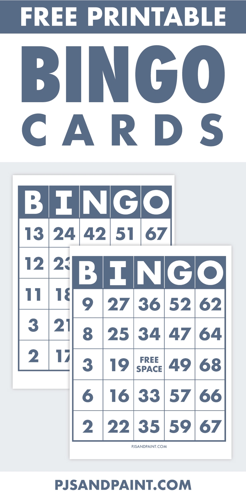 free bingo board printable