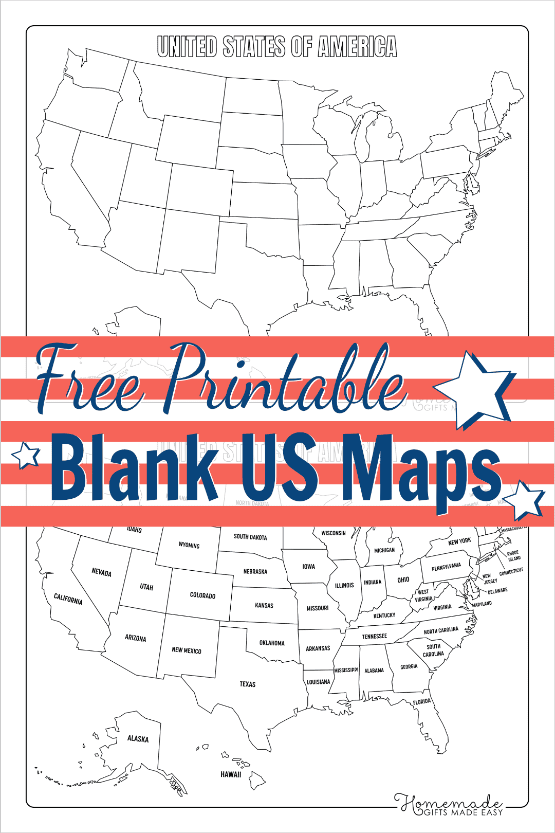 map of the united states printable free