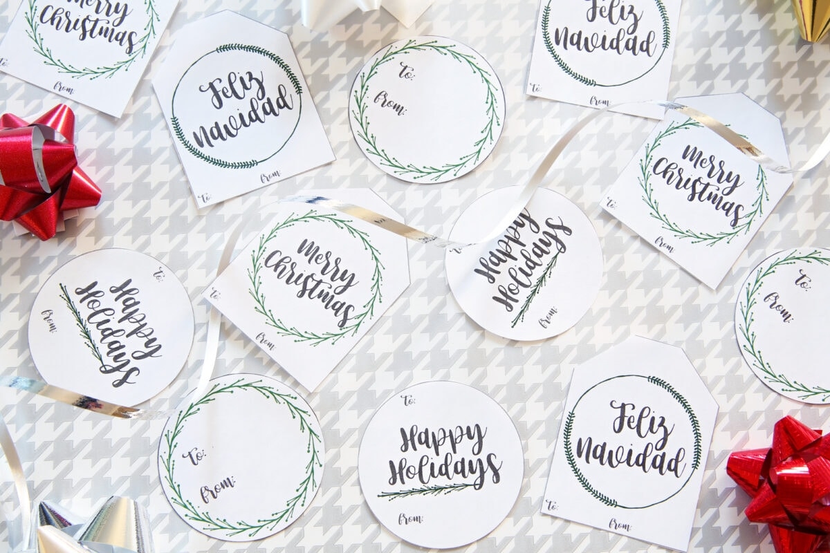 Free Printable Holiday Gift Tags Abby Organizes