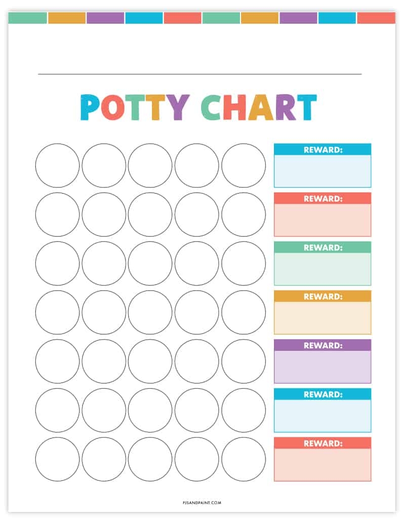 free printable potty training chart