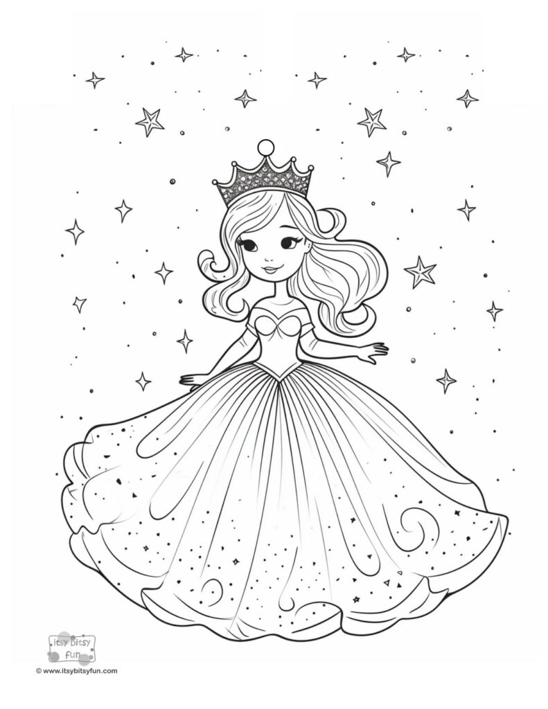 free princess coloring pages printable