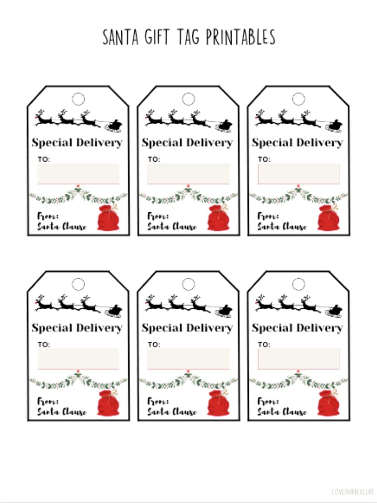 free printable gift tags