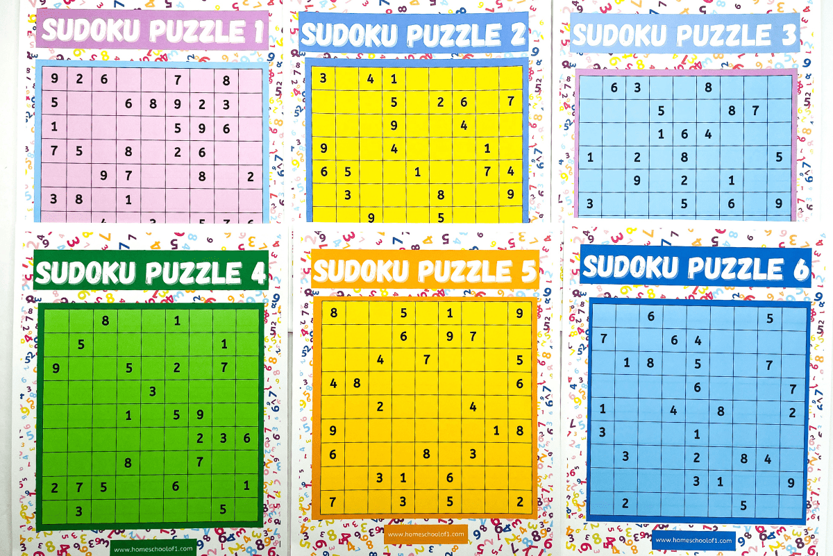 sudoku printable free puzzles