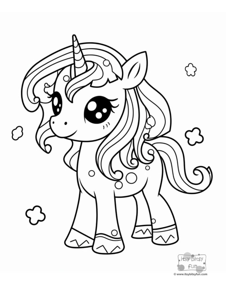 free unicorn printable coloring pages