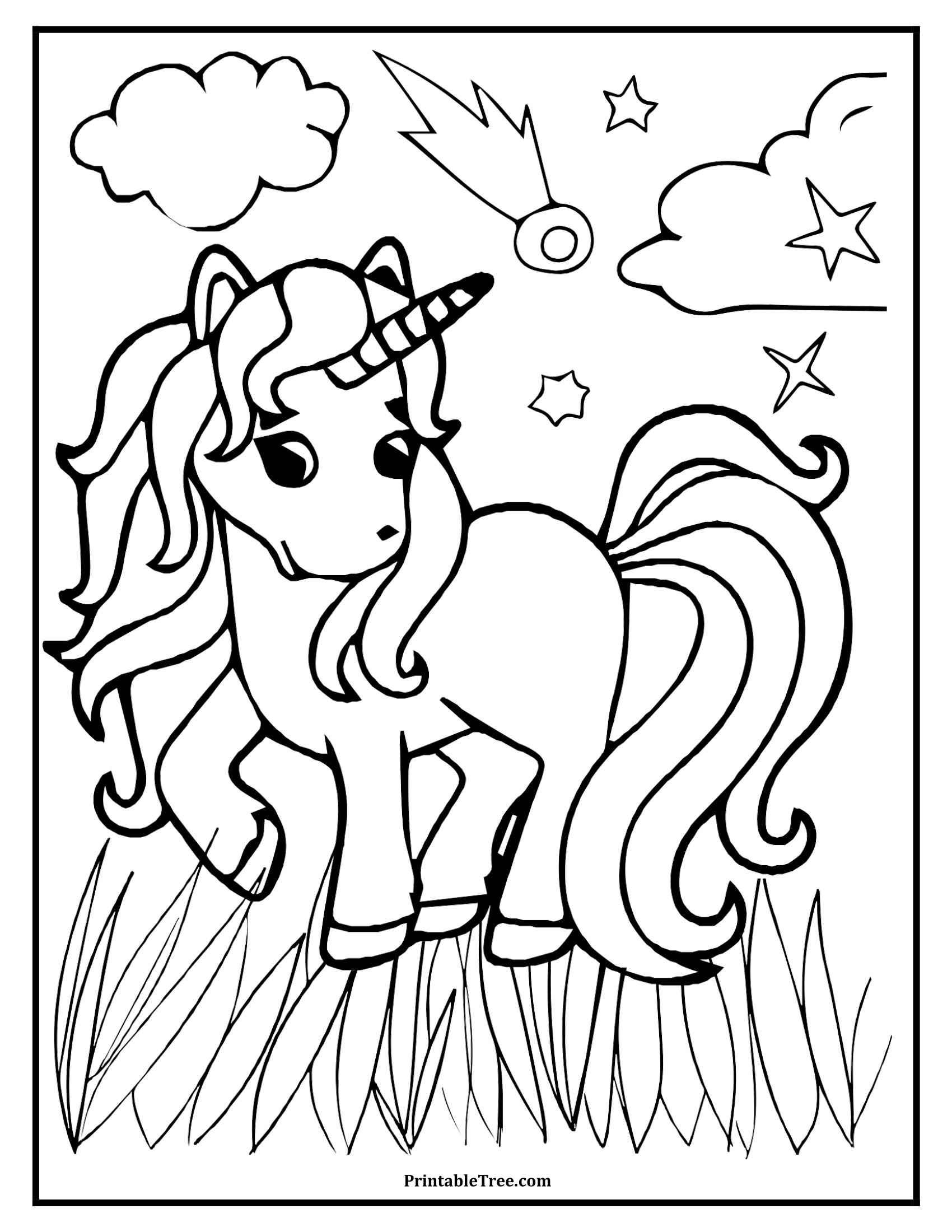 free unicorn coloring pages printable