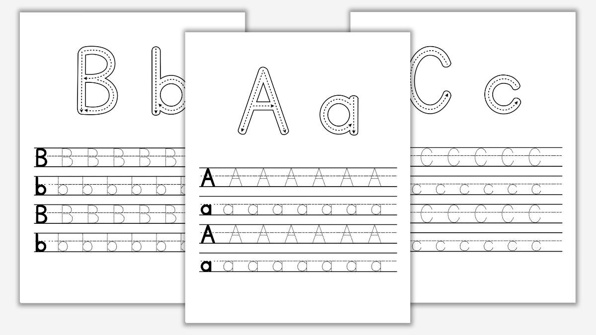 free printable abc worksheets