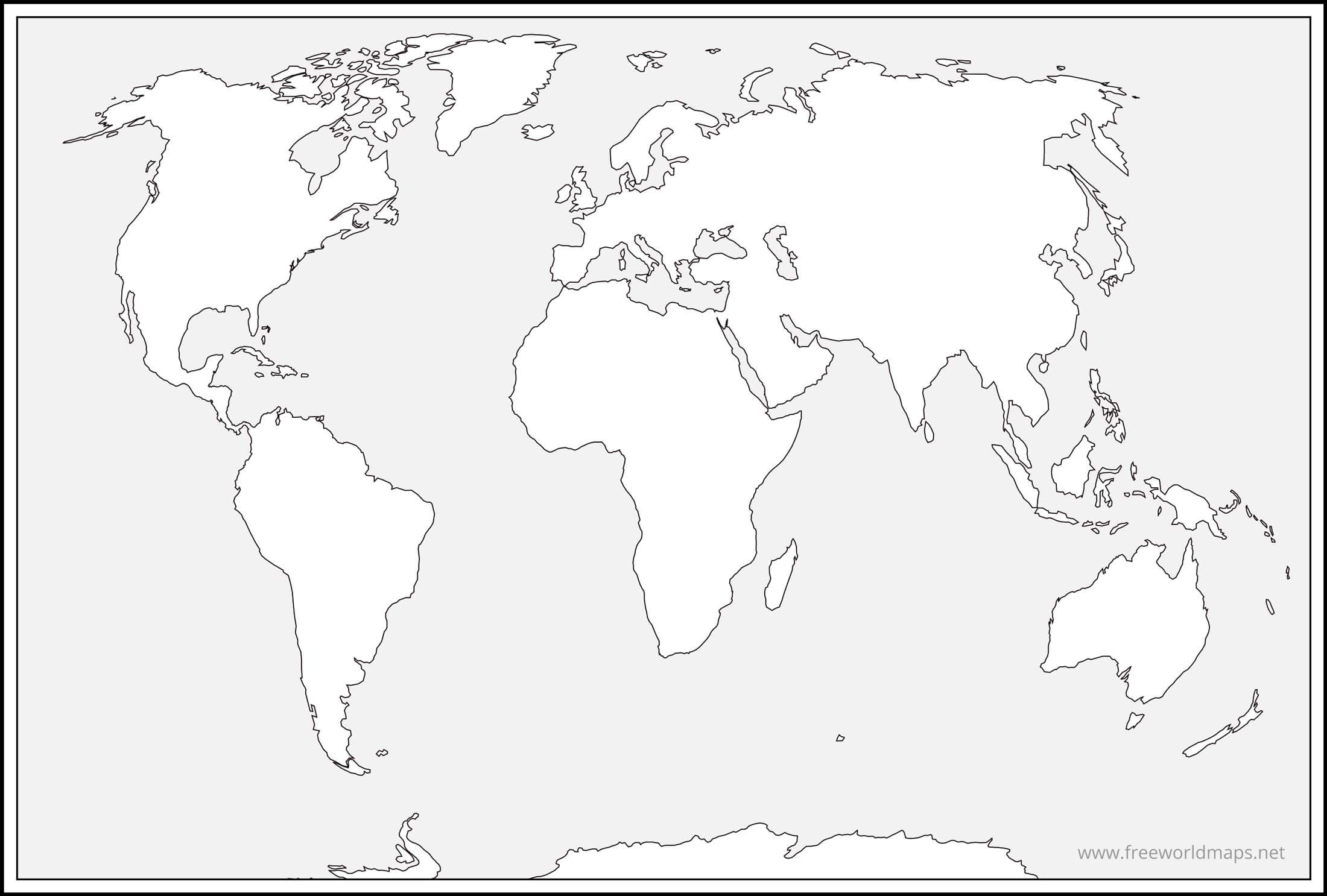 Free Printable World Maps Free Printable World Maps