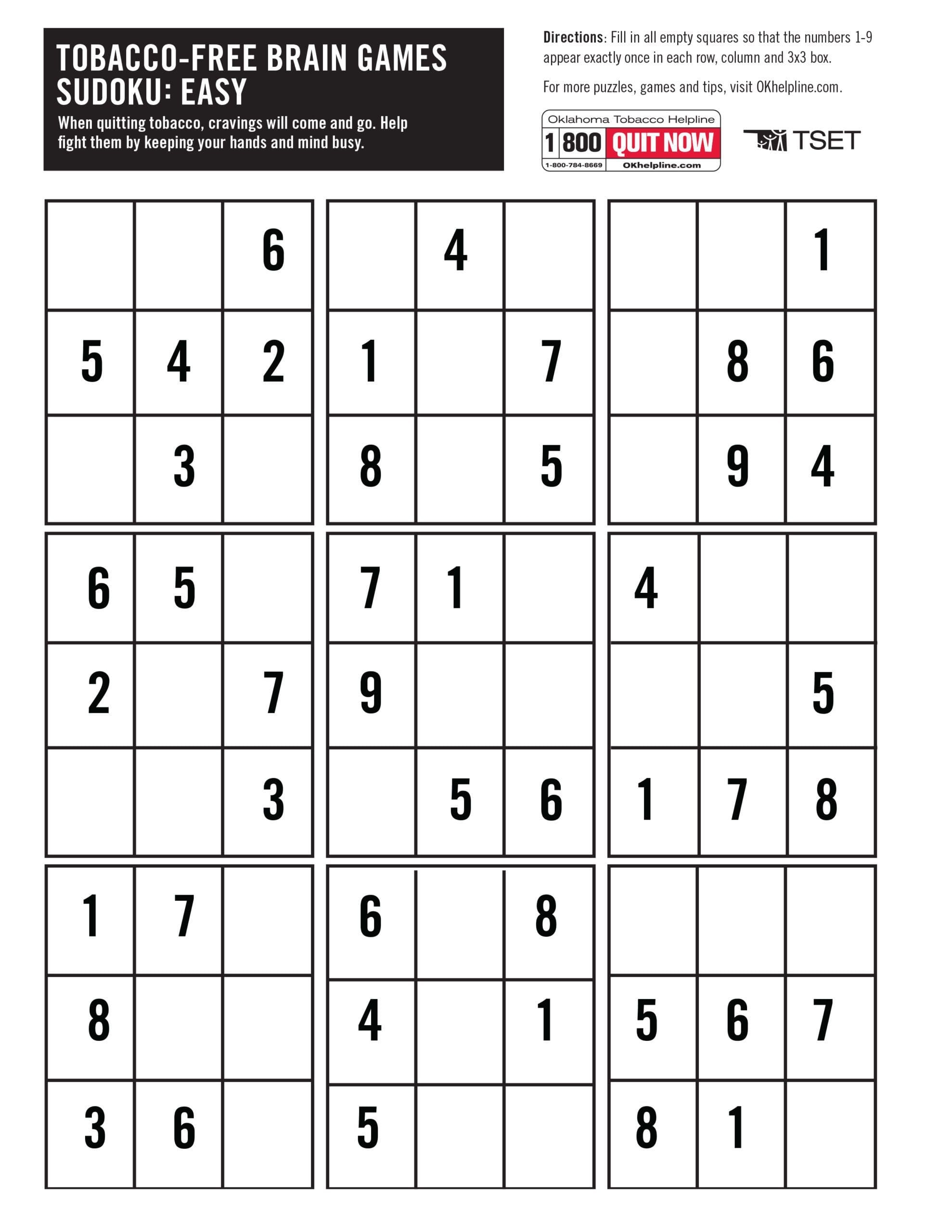 sudoku puzzles printable free