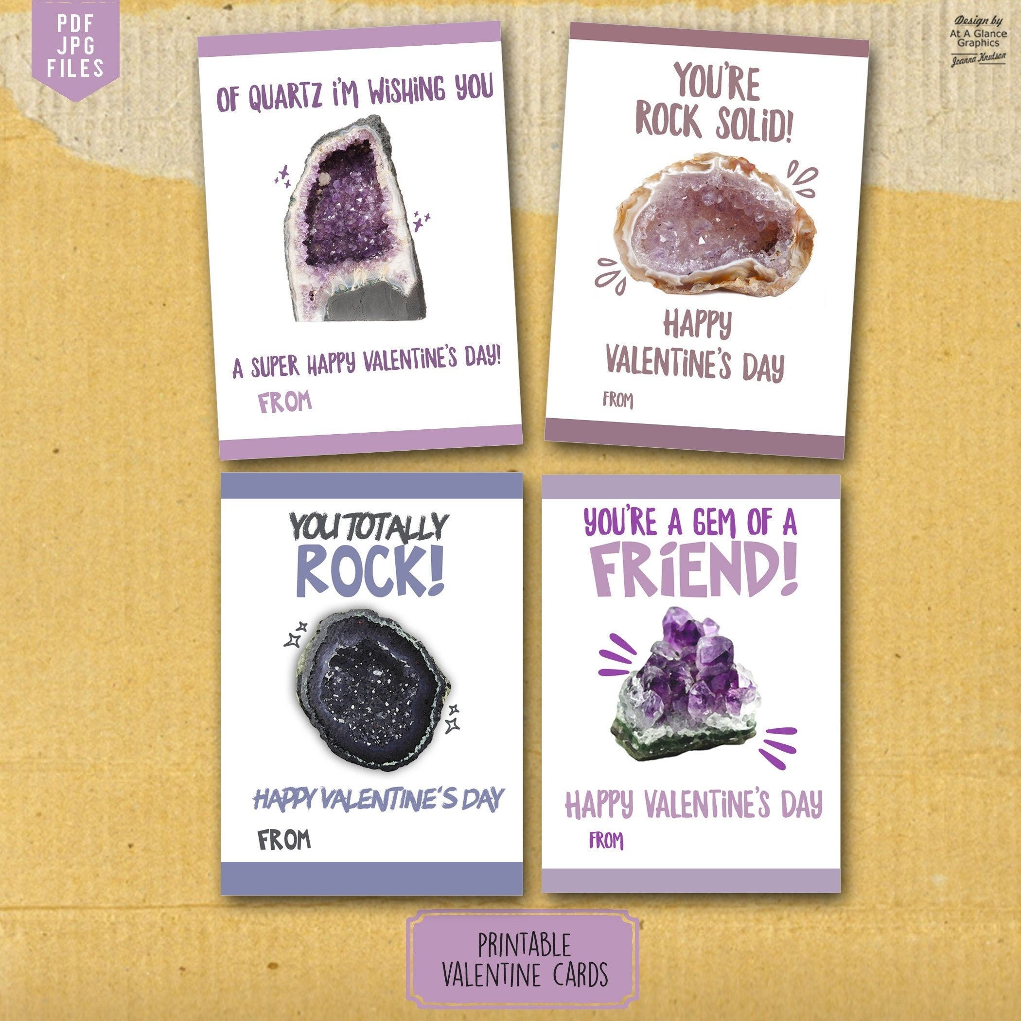 Geology Valentine Card Etsy