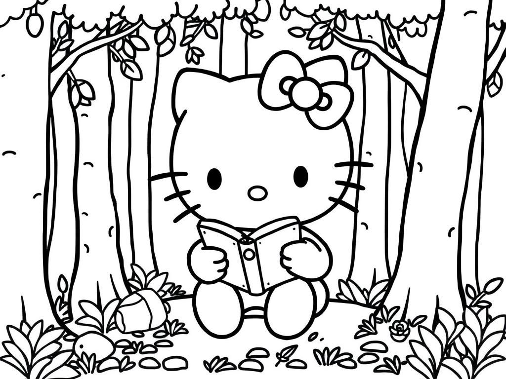 free hello kitty printable coloring pages